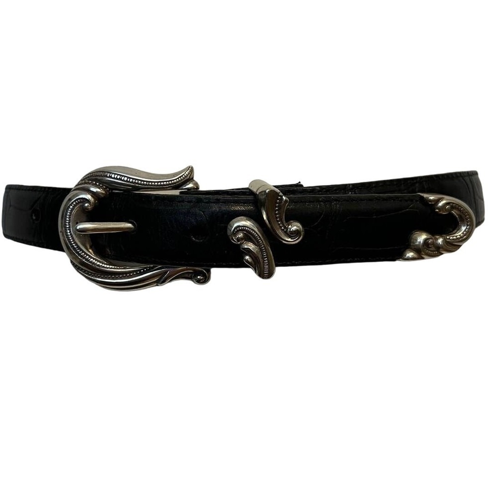Brighton Girls Belt #S24503 Black Leather Western Style Belt
